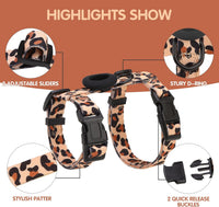 BINGPET Cat Harness with Airtag Holder - Classic Leopard (Buckles on Neck & Chest) - image 3
