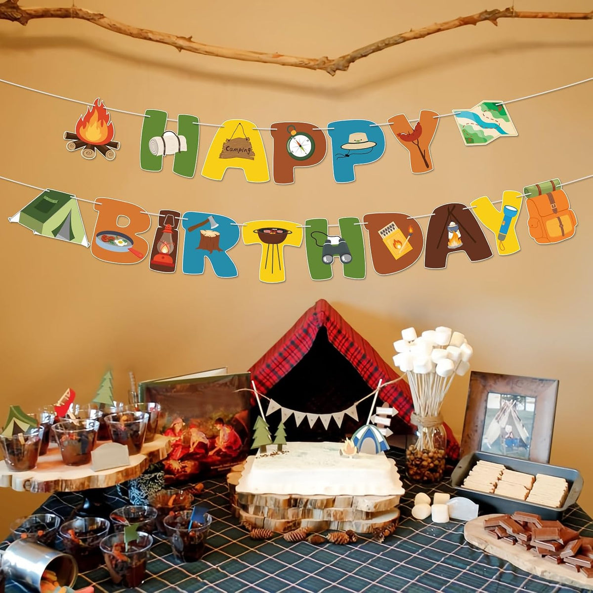 Hxezoc fire truck happy birthday banner with 14 paper flags and 2 fire engine flags - view 37
