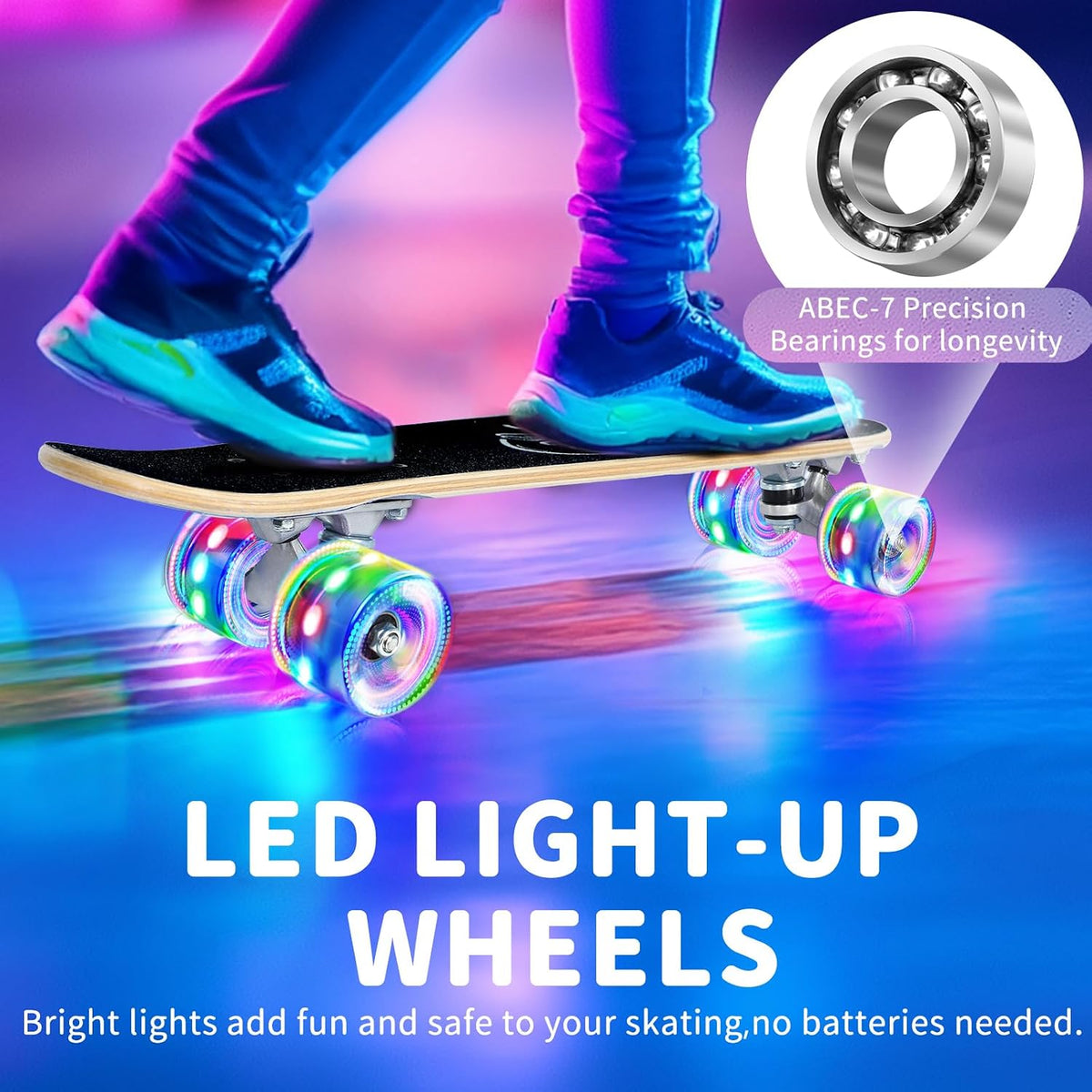 BELEEV 22 inch Skateboards for Kids - Starlight Blue - image 2
