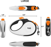TUG Original Retractable Dog Leash - White/Orange / Large - image 2
