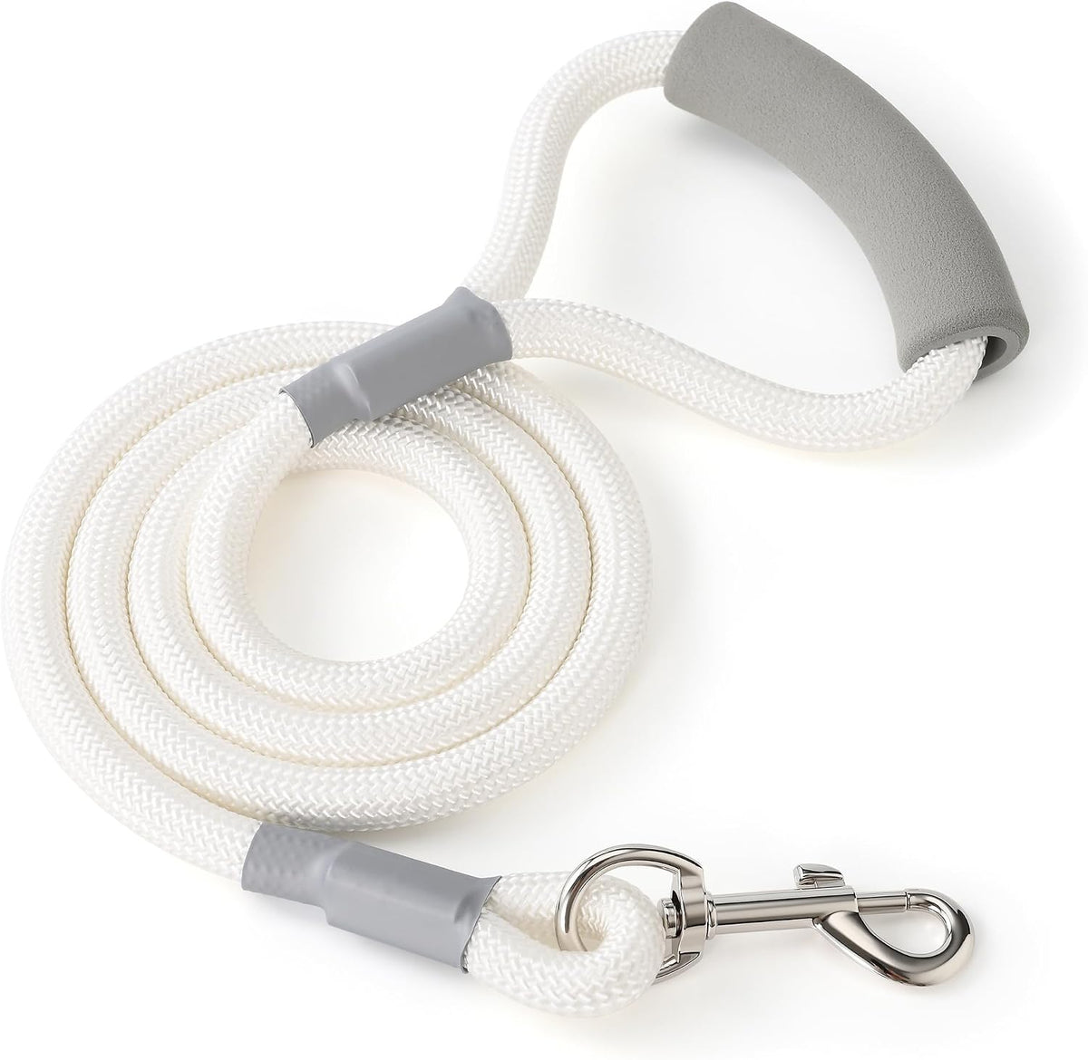 Mile High Life Dog Leash, with Padded Handle - White / 5 Feet