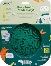 Woof FlipMat, Dual-Sided Dog Lick Mat & Slow Feeder - Green / Standard - image 2