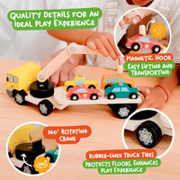 Nene Toys Magnetic Car Loader Wooden Truck for Toddlers Ages 2+ – Fun for Kids & Family - image 3