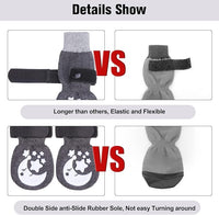 BEAUTYZOO Anti-Slip Dog Socks with Grips Traction Control for Small Medium Large Dogs, Non Skid Indoor Double Side Pet Paw Protector for Hardwood Floor Wear (Moon and Star, XL)