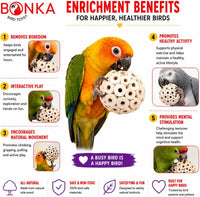 Bonka Bird Toys 2117 Pk6 Sola Atta Balls Foot Talon Craft Part Parrot - Pk3 Sola Atta Balls - image 2
