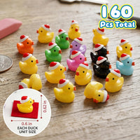 Mini Resin Duck Colorful Miniature Figures Micro Fairy Garden - 160 Christmas Duck - image 2
