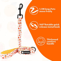 Dog Cat Harness and Leash Set - Grapefruit / M (Neck 13.4"-16.5"; Chest 17.7"-23") - image 4