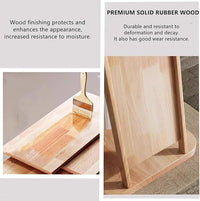 SHENGOCASE Modern Natural Wood Cute Multifunctional Cat Tree Tower Small, Large Sisal Scratching Post, Tilted Angled Ramp Scratcher, Climbing Rope Toy and Cuddle Bed