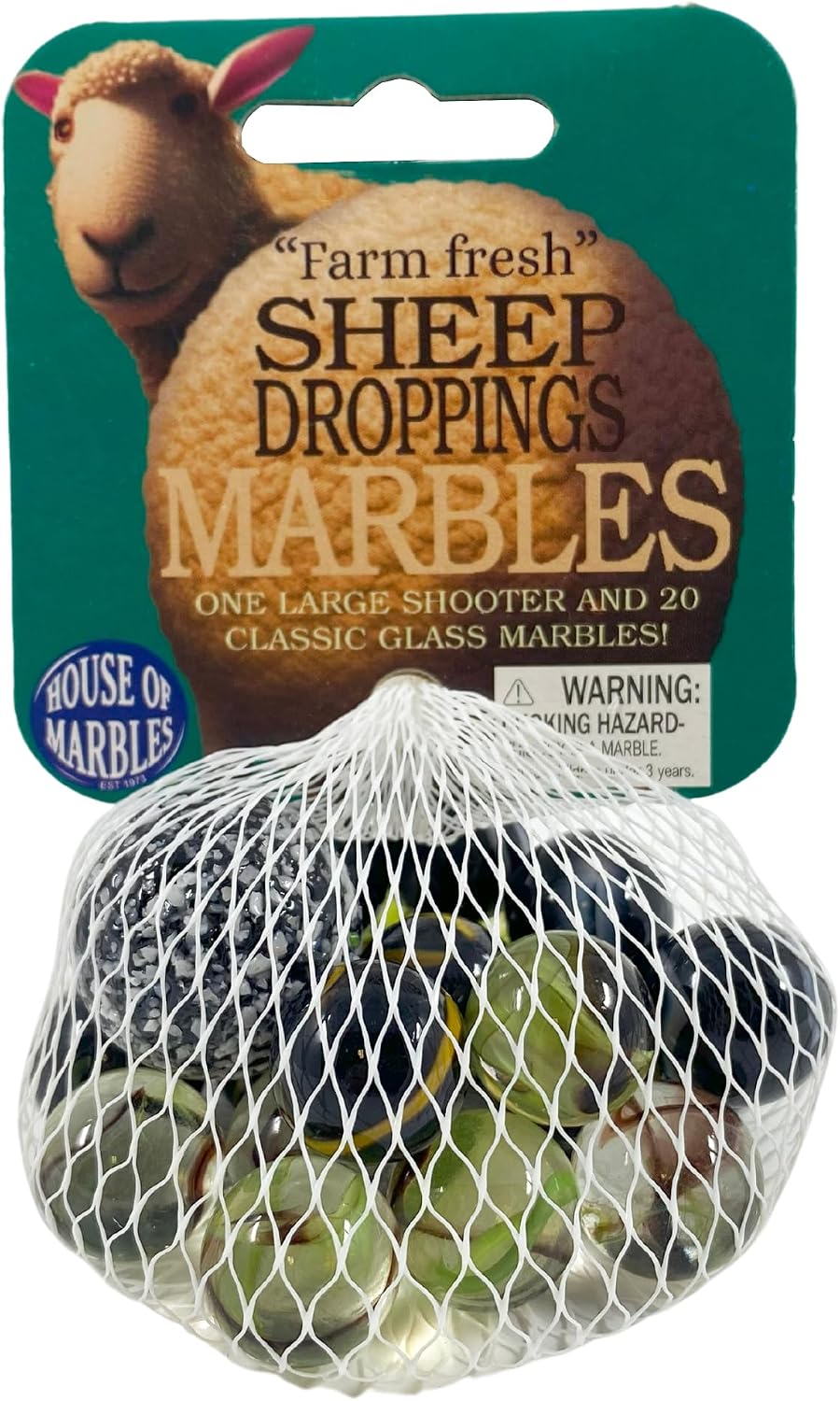 House of Marbles Solar System Net Bag of Marbles - Sheep Droppings