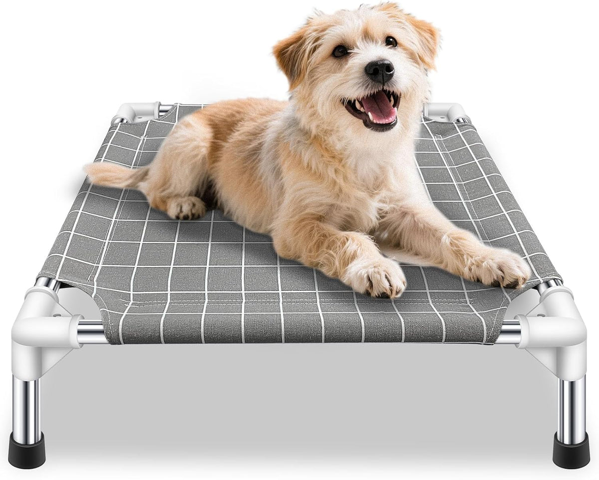 Elevated Pet Bed Dog Cot, Raised Pet Bed for Small Dogs - Small-Open