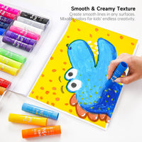 Tempera Paint Sticks, 15 Colors Solid Tempera Paint for Kids - 30 Colors with 1 Drawing Pad - image 3