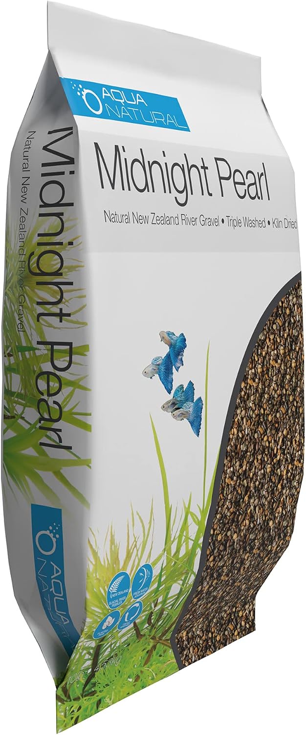 Aqua Natural Aquarium Substrate, Midnight Pearl Gravel - image 2