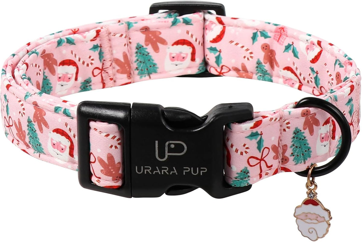 Halloween Dog Collar, UP URARA PUP Cotton Skull Ghost Dog Collar for Small Dog, Fall Pet Collar - S / XmasParty CC