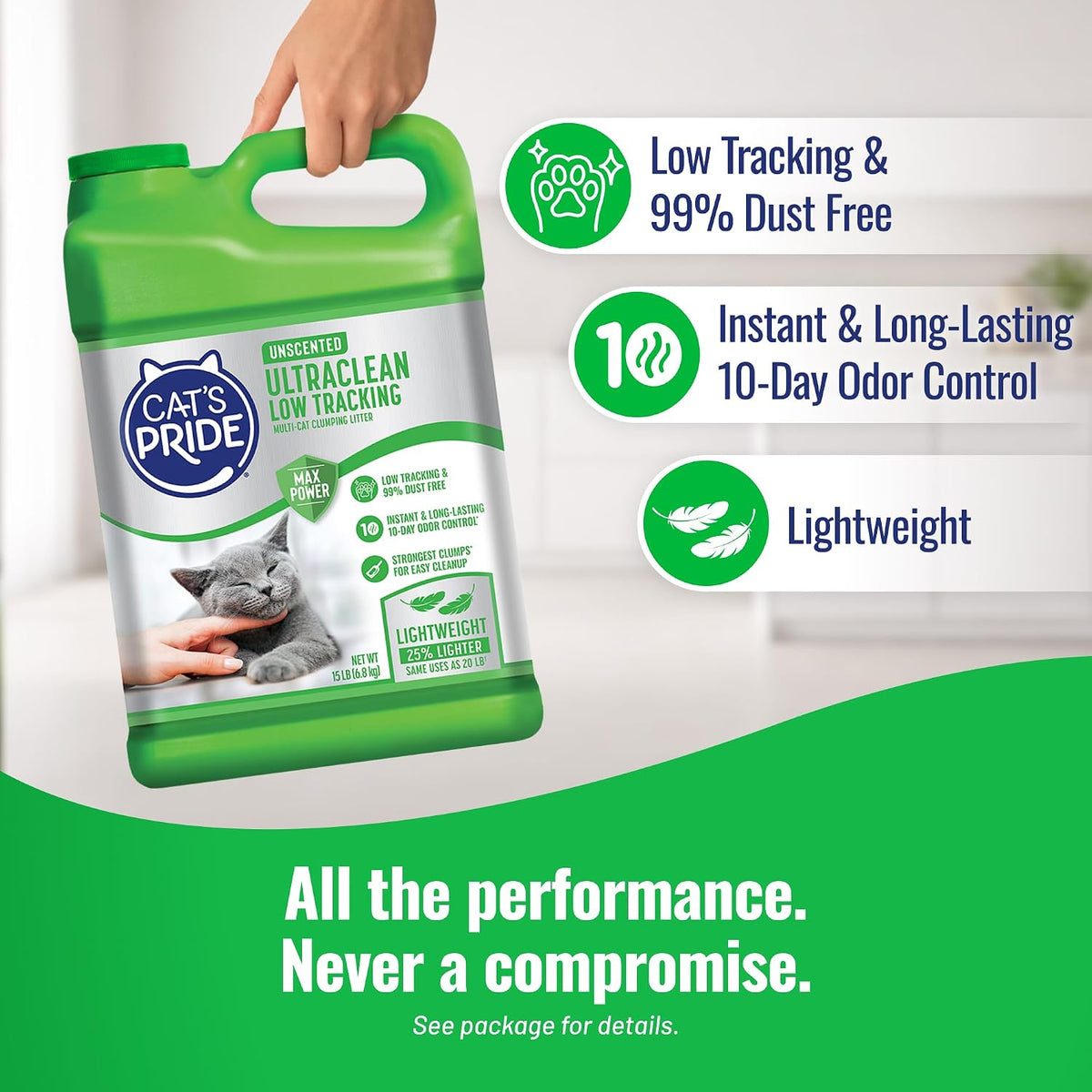 Cat's Pride UltraClean Low Tracking Powerful Clumping Litter - 15 Pound / Unscented Low Tracking - image 4
