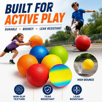 YNHFIFI 8.5 inch rainbow playground ball for kickball, dodgeball and four square - view 17