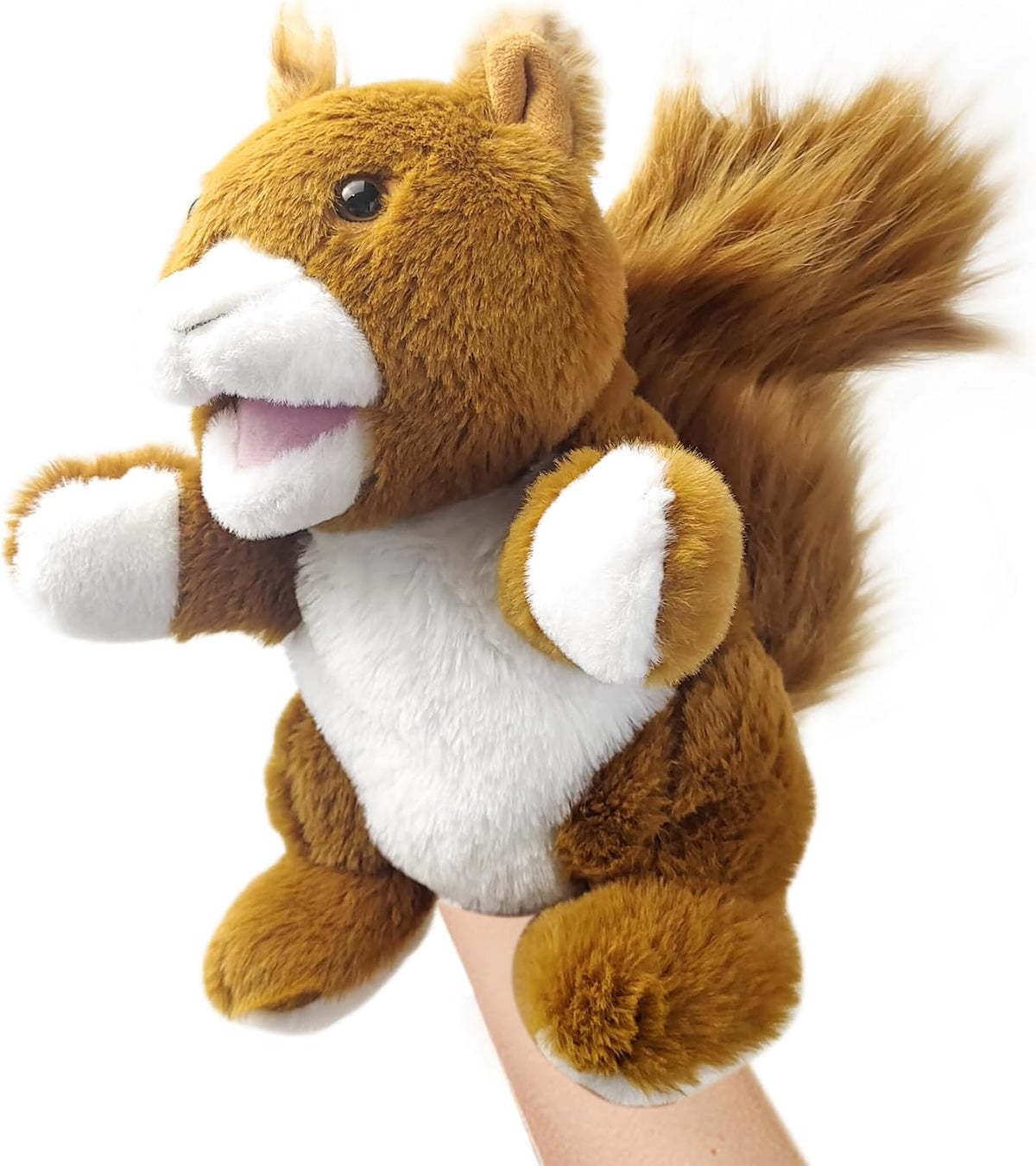 okegztoa 10 inch brown bear hand puppet with movable mouth and arms
