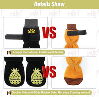 BEAUTYZOO Anti-Slip Dog Socks,Dog Shoes for Hot/Cold Pavement,Paw Protectors with Grips 3 pairs for Puppy Small Medium Large Senior Old Dogs,Dog Socks to Prevent Licking and Hardwood Floor Protection