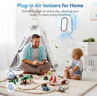 Air Ionizers for Home With 4 Negative Ion Output Heads,Ionizer Air Purifier Plug in With Backlight,Quiet and Energy-Saving, Ideal Air Cleaners for Bedroom,Office,Living Room and Pet Room(4)