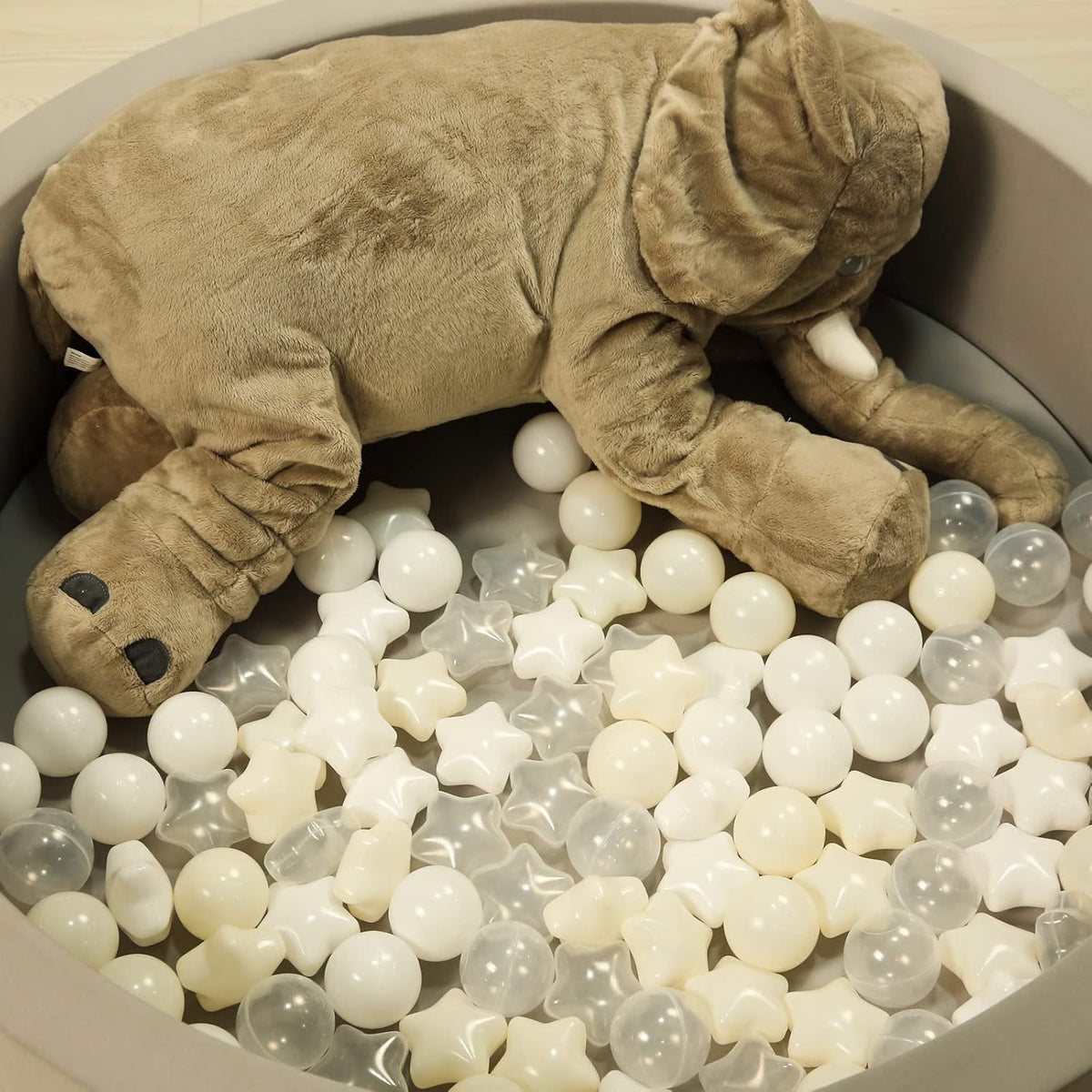 TRENDPLAY Star Ball Pit Balls for Toddlers 50 100 200 Count Star - Beige / 100 - image 4