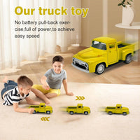 Little Blue Truck Toy,1:32 Pull Back Cars Toy for Kids Boys Girls – Fun for Kids & Family - Yellow - image 2