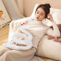 Clobeau 78 inch brown snake stuffed animal, lifelike coiled plush snake toy - view 5