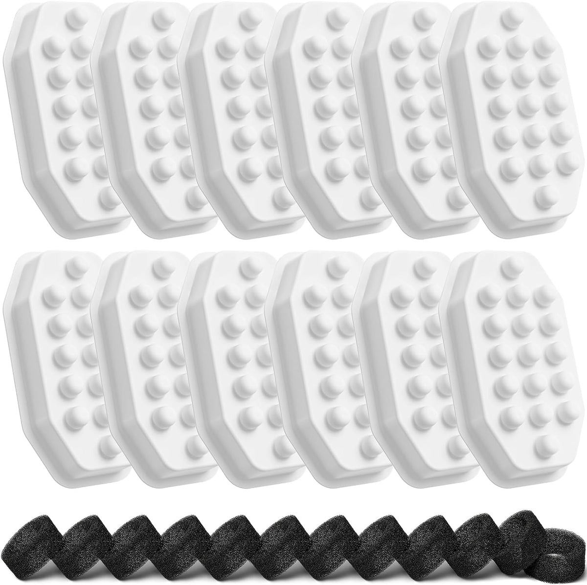 Neareal Official 8 Pack Replacement Filter Set for 108oz Cat Fountain – Essentials for Cats - 12+12 Filters & Sponges