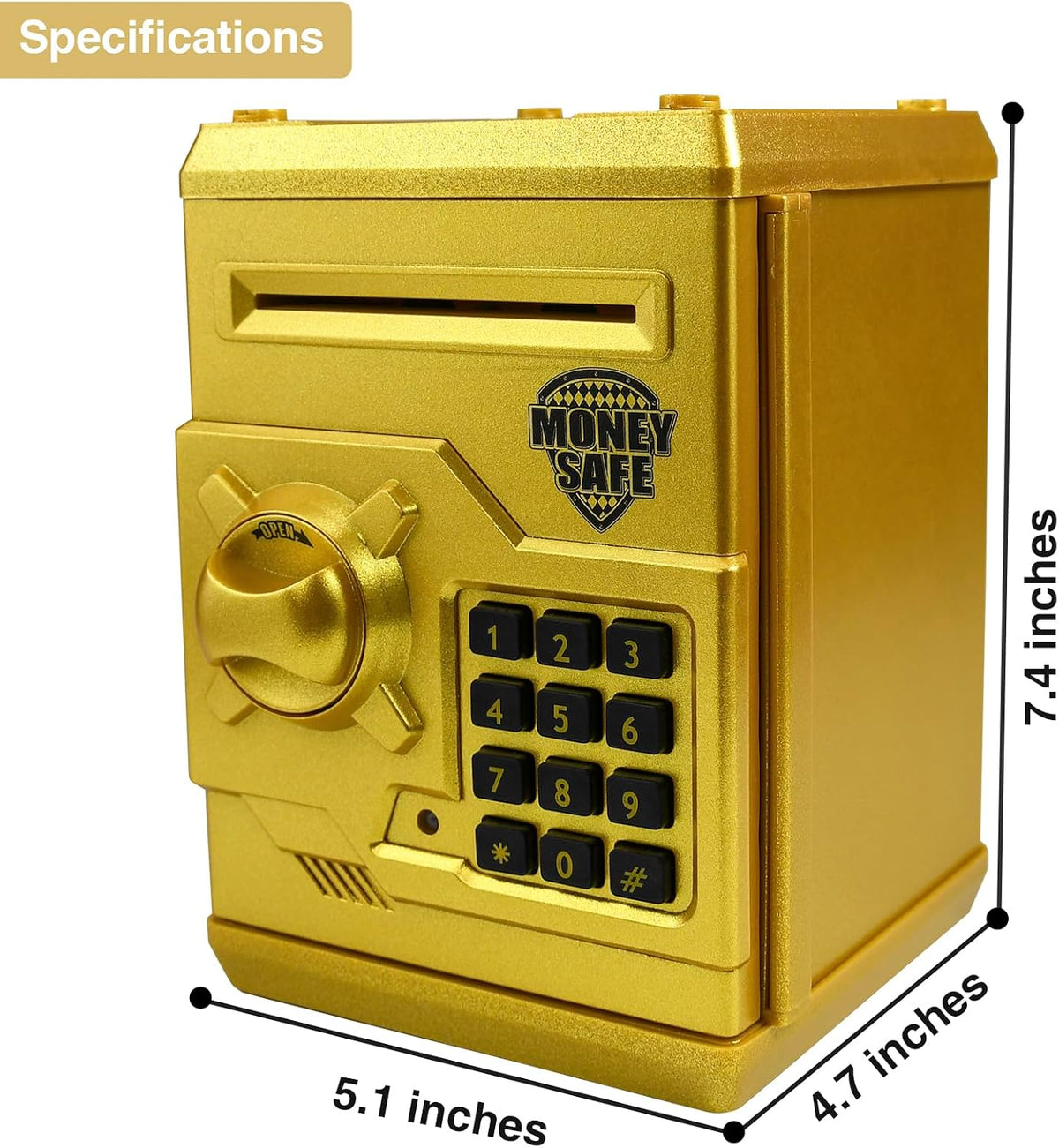 HUSAN rose gold electronic ATM piggy bank for kids with password keypad - view 30