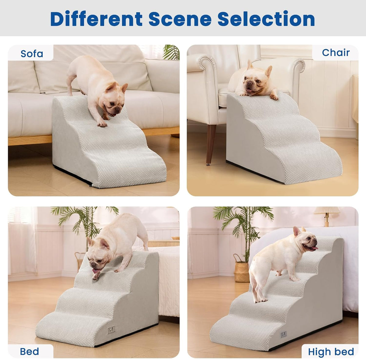 Dog Stairs for Small Dogs & Cats - Light Grey / 4 - image 4