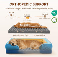 Comfort Expression Waterproof Orthopedic Dog Bed for Extra Large Dogs – Essentials for Dogs - 42.0"L x 30.0"W x 8.5"Th / Golden Harbor - image 2