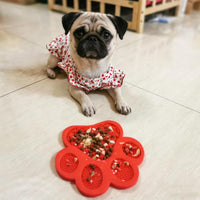Dog Lick Pad, Dog Feeding Mats Slow Eating Pet Mat with Super Suction for Dogs Licking Peanut - Red - image 3