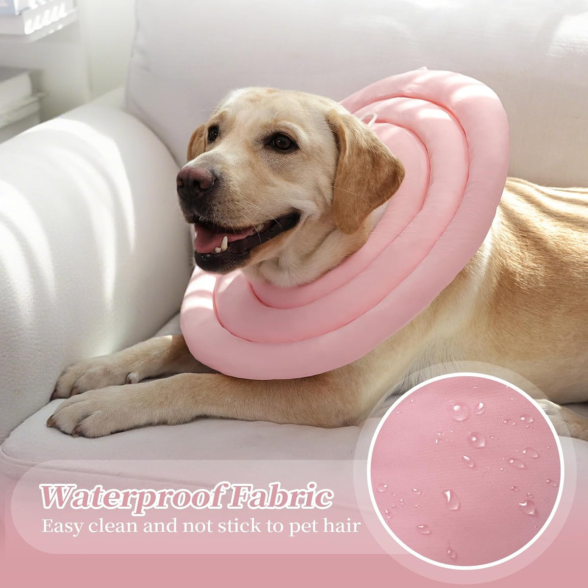 Waterproof soft dog recovery collar with cushioned filling, 6 sizes - view 3