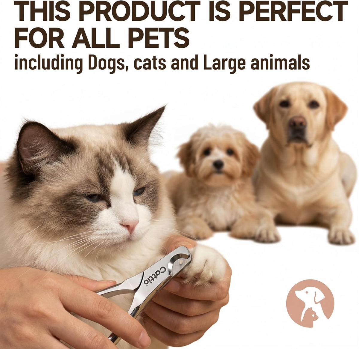 Dog Nail Clippers, All Steel Material, Built-in Spring - Matte Pet Nail Clipper Set - image 2