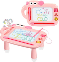 YUBALEER Magnetic Drawing Board for Toddler Boys Mess Free Doodle - Pink