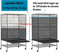 Large Bird Cage Seed Cather - Black & White - image 2