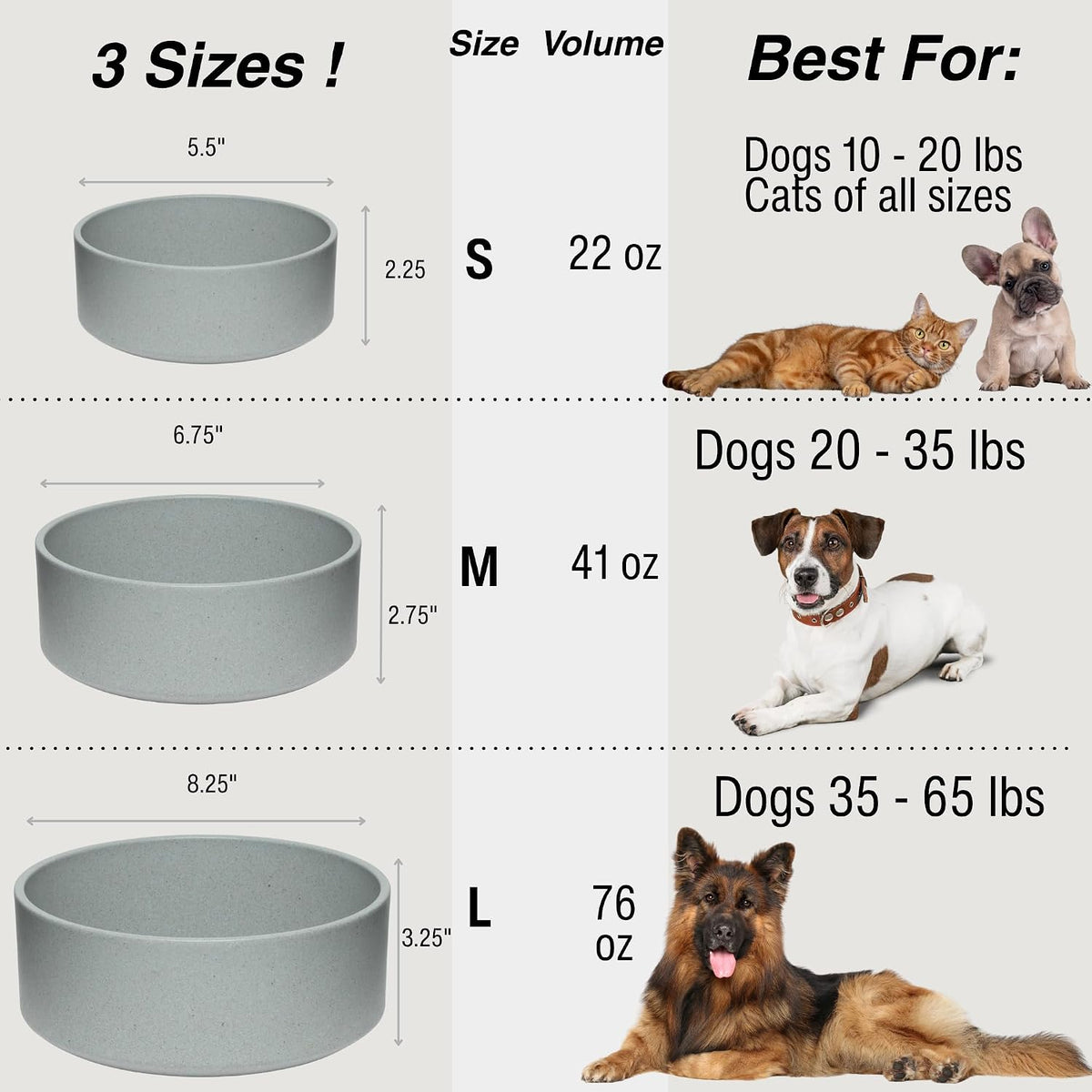 Loving Pets, Dolce Bamboo - Slate Grey / Small Dish - image 3