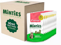 Minties Dental Treats for Cats, Salmon Flavored Treats for Cats, Freshens Breath and Controls Tartar, 30oz (12 2.5oz Bags)