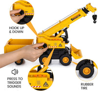 SASBSC 3-in-1 big crane truck toy with extended boom, rope hook and friction wheels - view 8