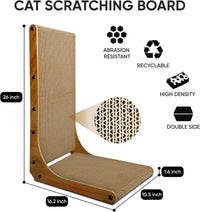 Cat Scratcher, L-Shaped Cat Scratching Pad with Box - 26 Inch - image 2