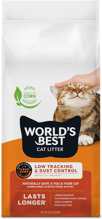 World's Best Cat Litter Low Tracking & Dust Control, Unscented - 8lb