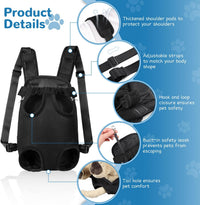 Pet Dog Carrier Backpack Adjustable Front Carrier for Small Dog Cat – Essentials for Dogs - 2 Pack(Black*1+Pink*1) / Small (2-4lbs) - image 2
