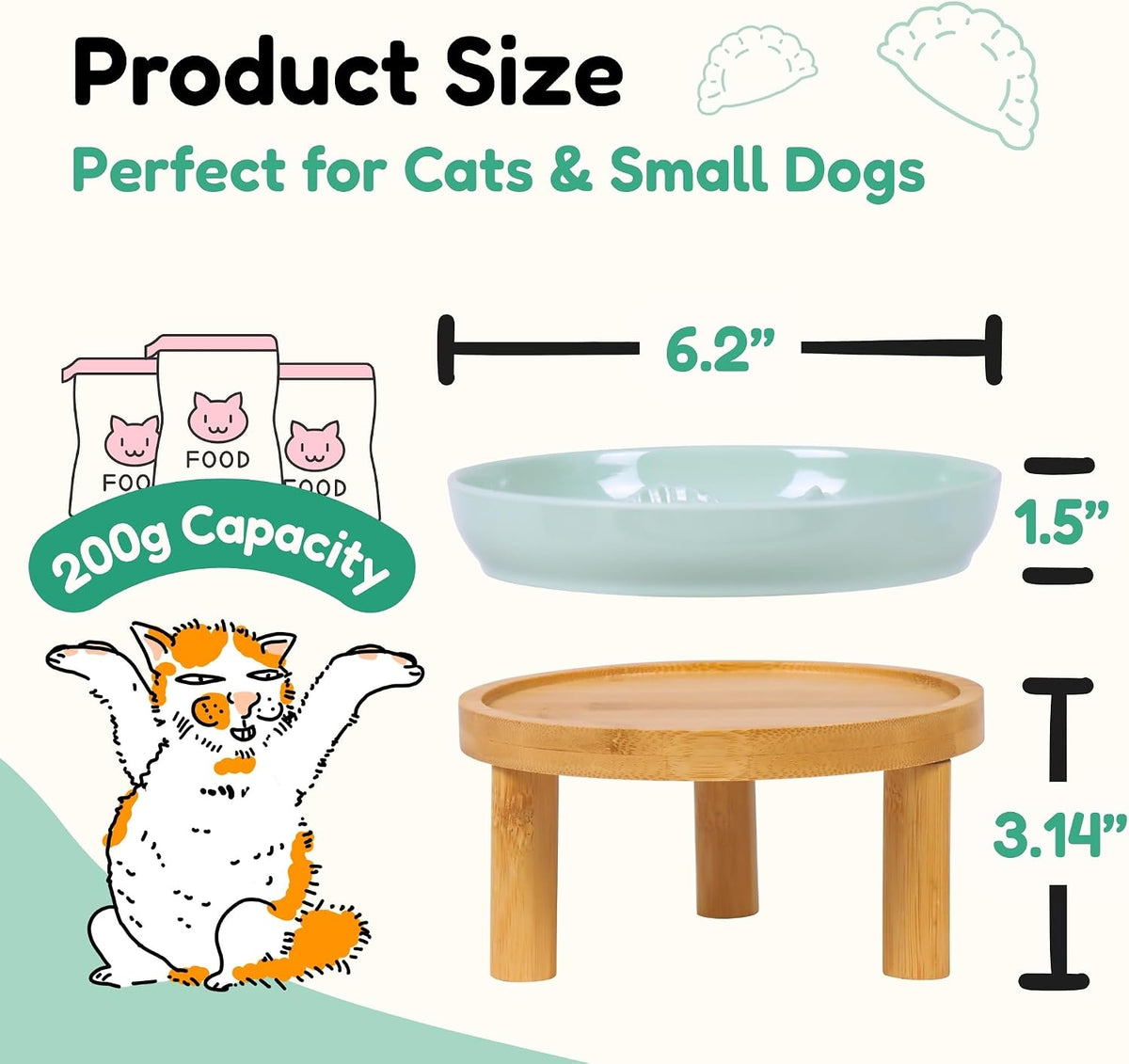 Slow Feeder Bowl for Cats and Small Dogs - Green / 6.3''W x 5''H - image 3