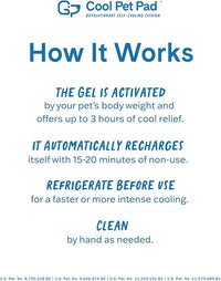 The Green Pet Shop Cool Pet Pad - Extra Small, Blue - Self-Cooling, Pressure Activated Mat for Dogs & Cats from 0-8 lbs - Non-Toxic Gel, No Water Needed