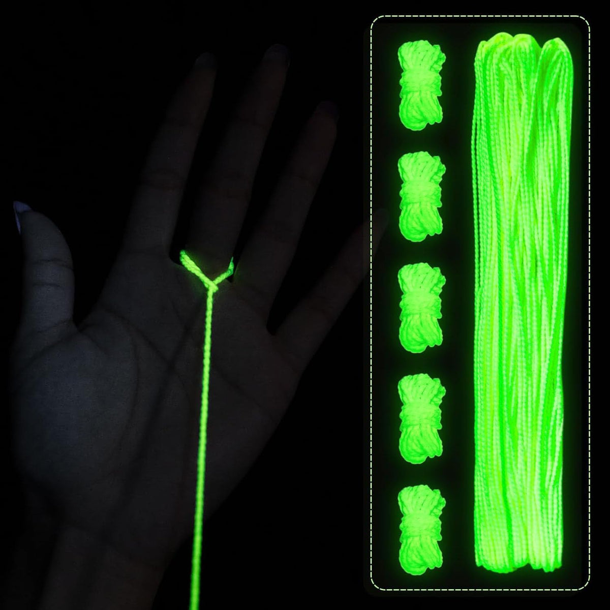 MAGICYOYO 100% Polyester Professional Yoyo Strings for Responsive - Glow Green - image 2