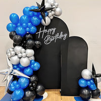 Happy Birthday Sign for Backdrop - Felt / Glitter Silver - image 3