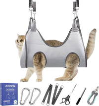 Ateson Pet Grooming Hammock - XXS for Cats & Tiny Dogs 8LB / Gray