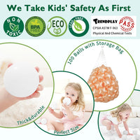 TRENDPLAY 100 star-shaped plastic ball pit balls in pearl gold with storage bag - view 18