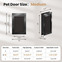 All Aluminum Dog Door for Exterior Door, Large Doggy Door - Medium - image 3
