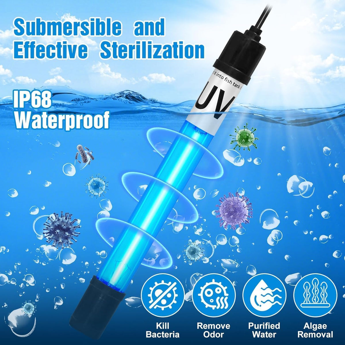 IX-120 Turtle Tank Filter Aquarium Filter Power Adjustable 30-55 Gal. - Large for 20-75 Gal - image 3