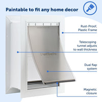 PetSafe Wall Entry Pet Door, Telescoping, Dogs up to 100 lb - Small - image 4