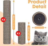 Cat Scratching Post Replacement - Grey - image 3